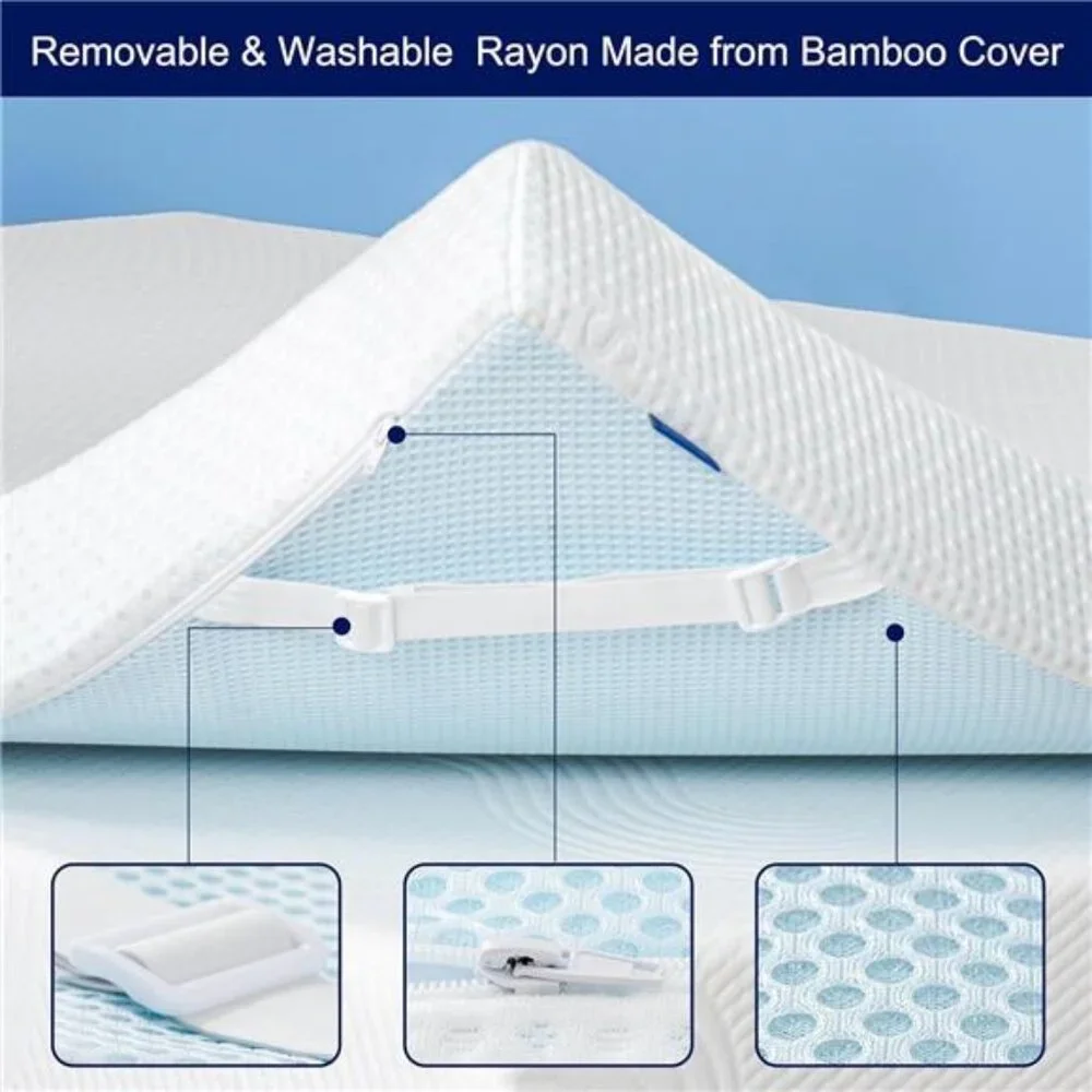 2 Inch Mattress Topper Cover (Only Cover) Mattress Topper Protector Bedding